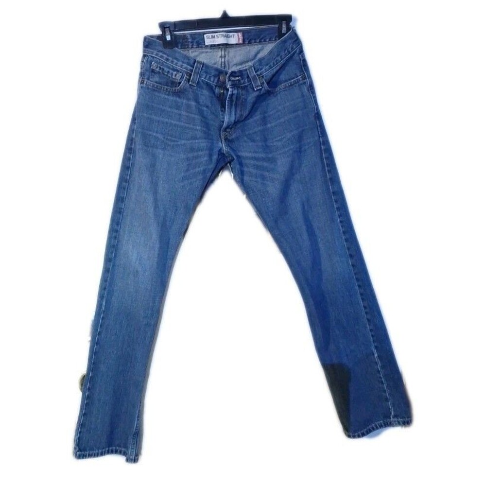 Levi's 514 Men's Slim Straight Fit Blue Jeans Size 29x30 2000s Y2K